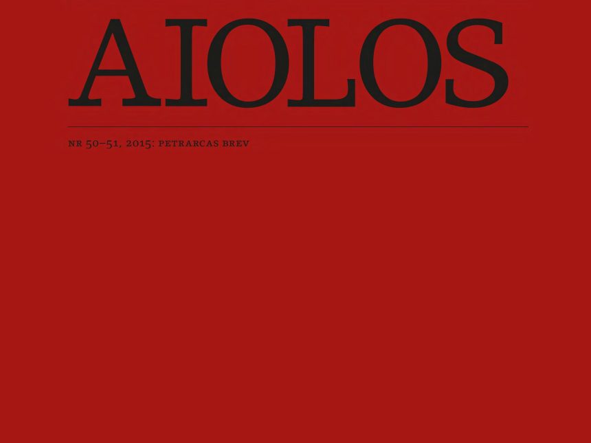 Omslag Aiolos 50–51: Petrarcas brev