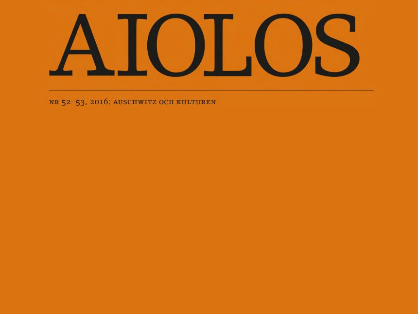 Omslag Aiolos 52–53: Auschwitz och kulturen