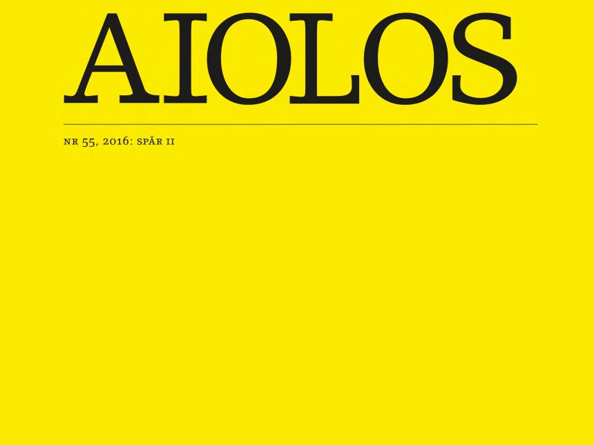 Omslag Aiolos 55: Spår II
