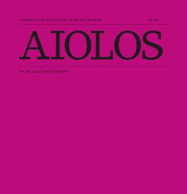 Omslag Aiolos 56: Svart ekologi