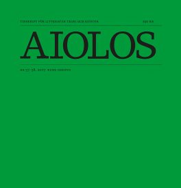 Omslag Aiolos 57–58: Kung Oidipus